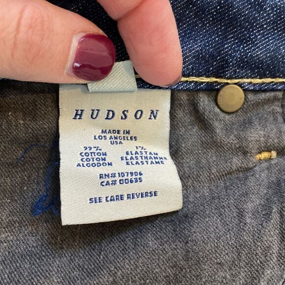 Sz 27 medium Wash Hudson Jeans cropped mid rise - Picture 7 of 8